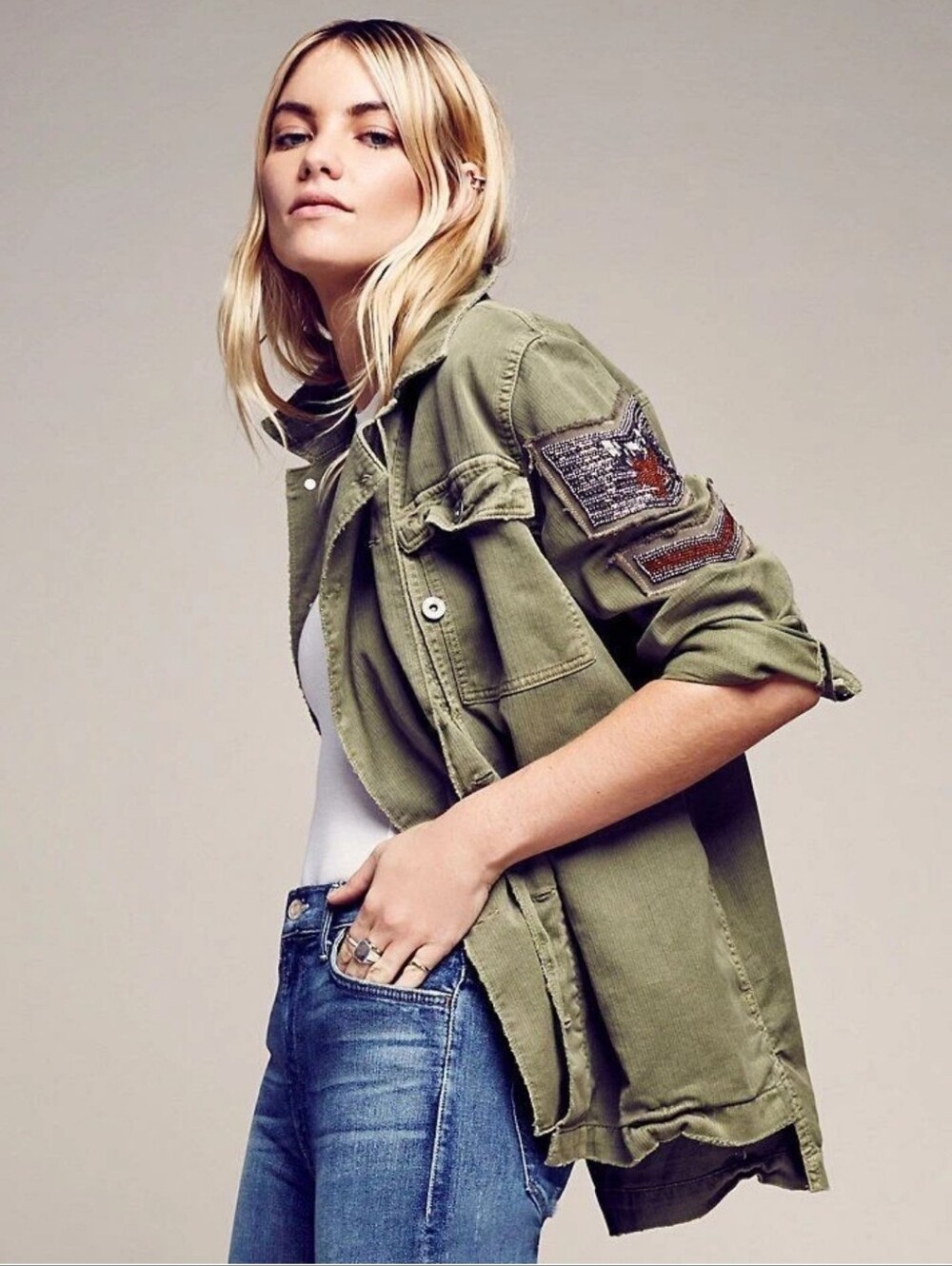 Free People Utility Patch Jacket - Picture 3 of 7